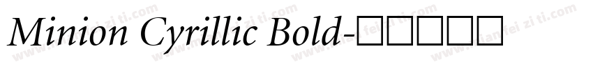 Minion Cyrillic Bold字体转换